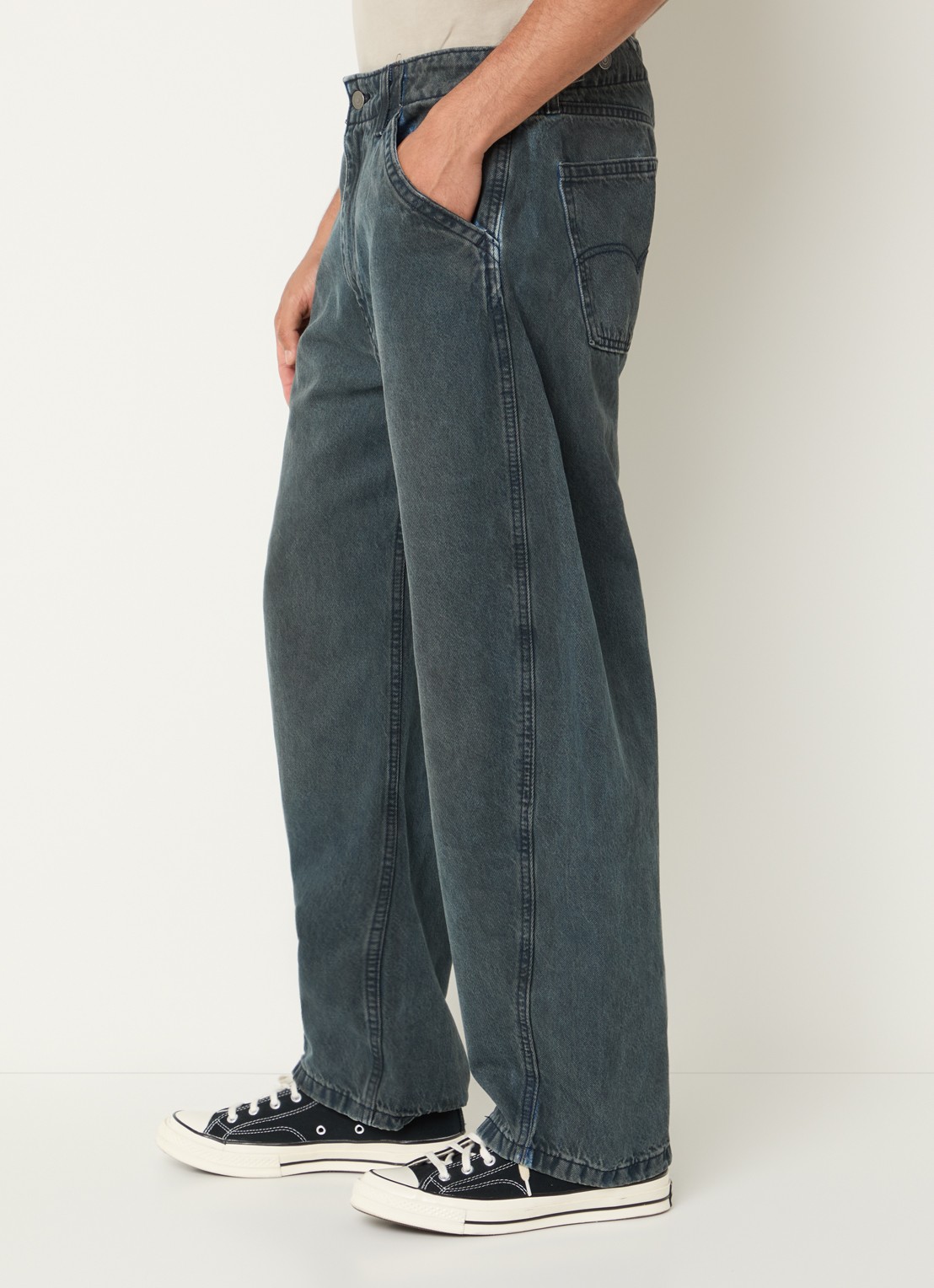Levi's Loose fit jeans met donkere wassing - detail 2 indigo