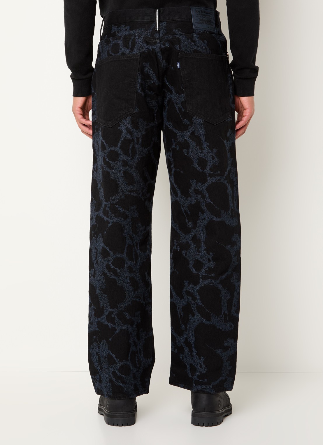 Levi's Loose fit jeans met gekleurde wassing en borduring - achterkant 5 zwart