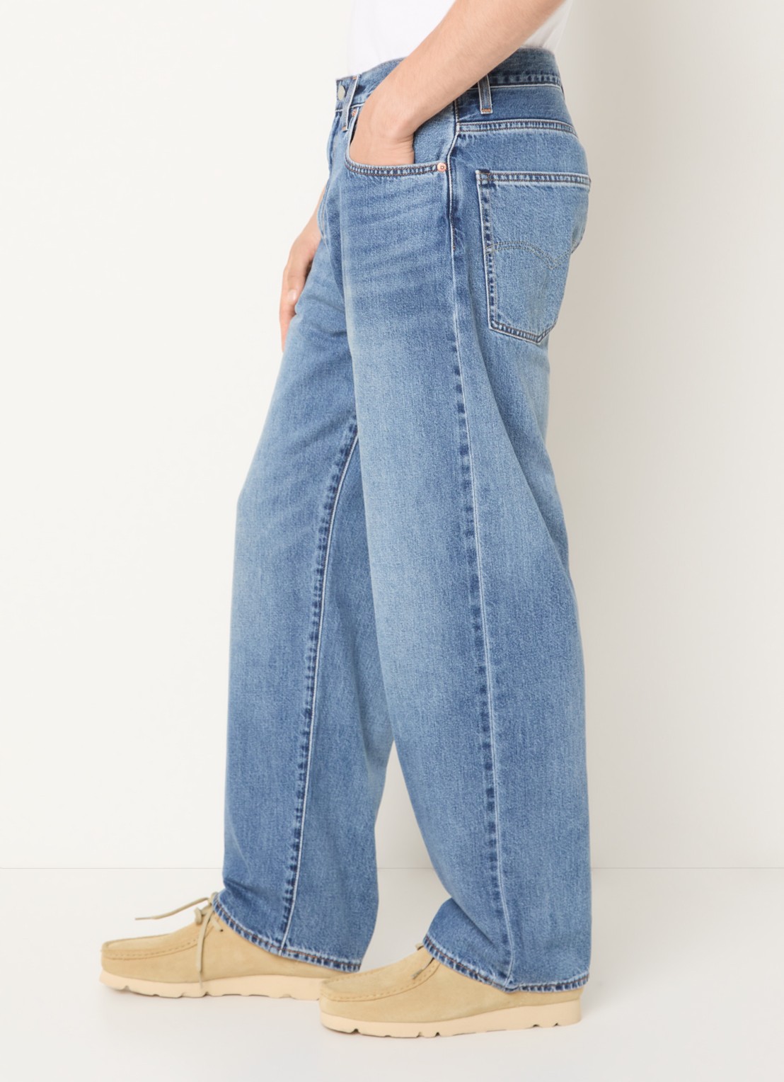 Levi's Loose fit jeans met lichte wassing - detail 2 indigo