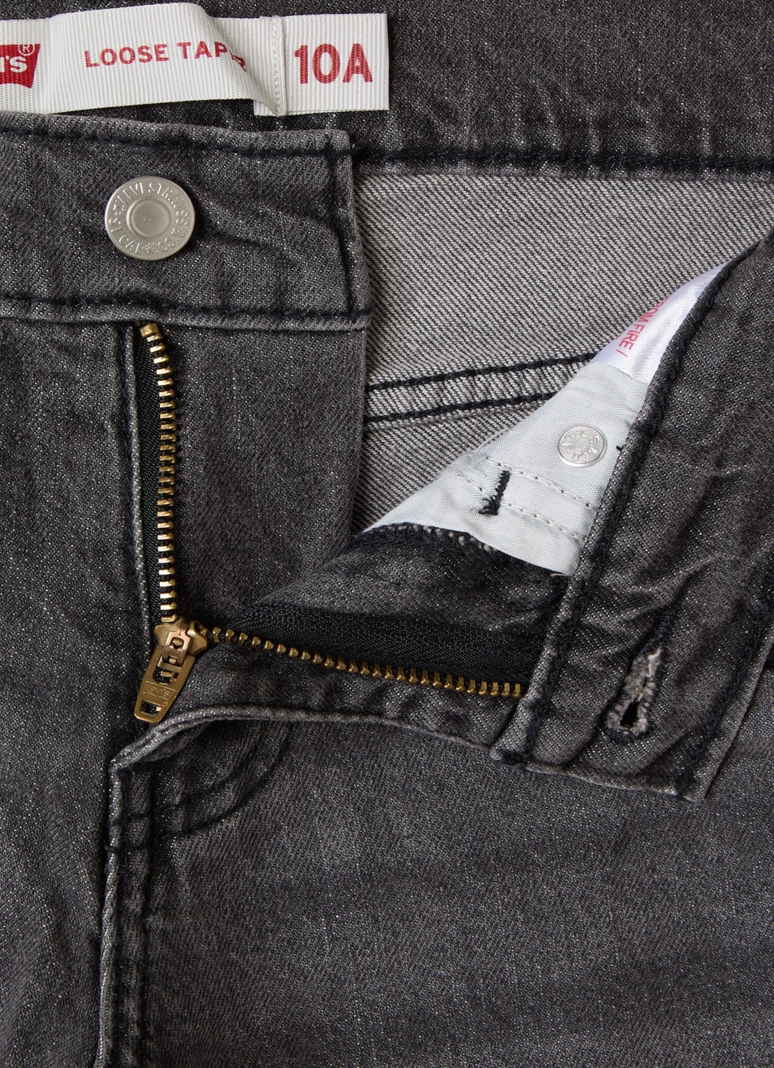 Levi's Loose fit jeans met stretch - detail 3 antraciet