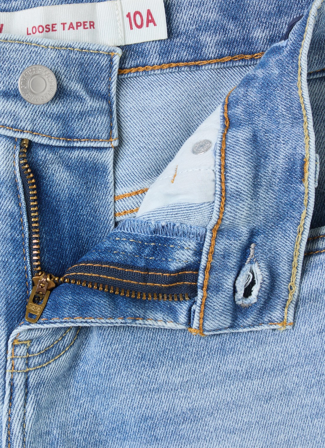 Levi's Loose fit jeans met stretch - detail indigo