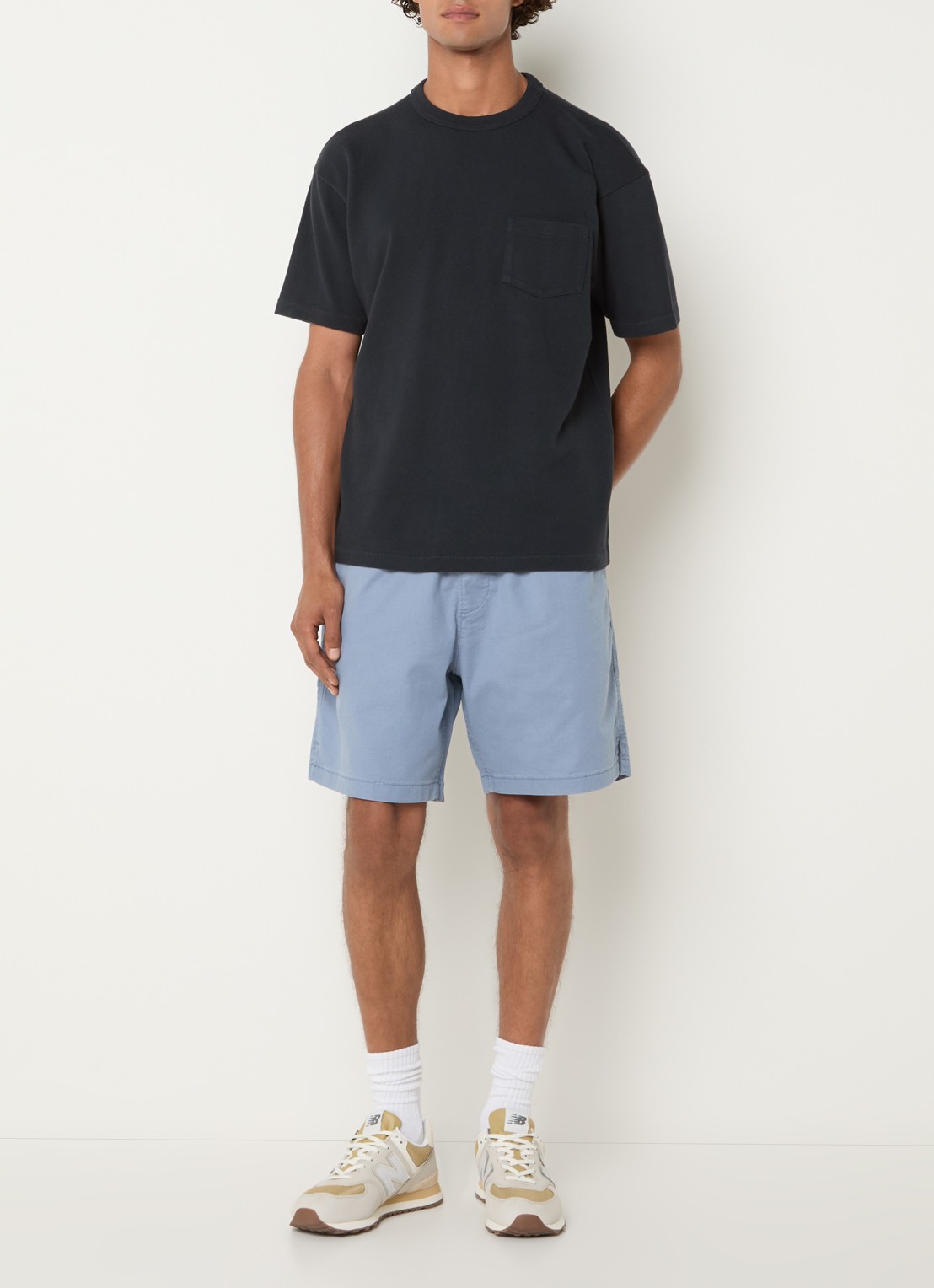 Levi's Loose fit korte broek met steekzakken - voorkant 4 blauwgrijs