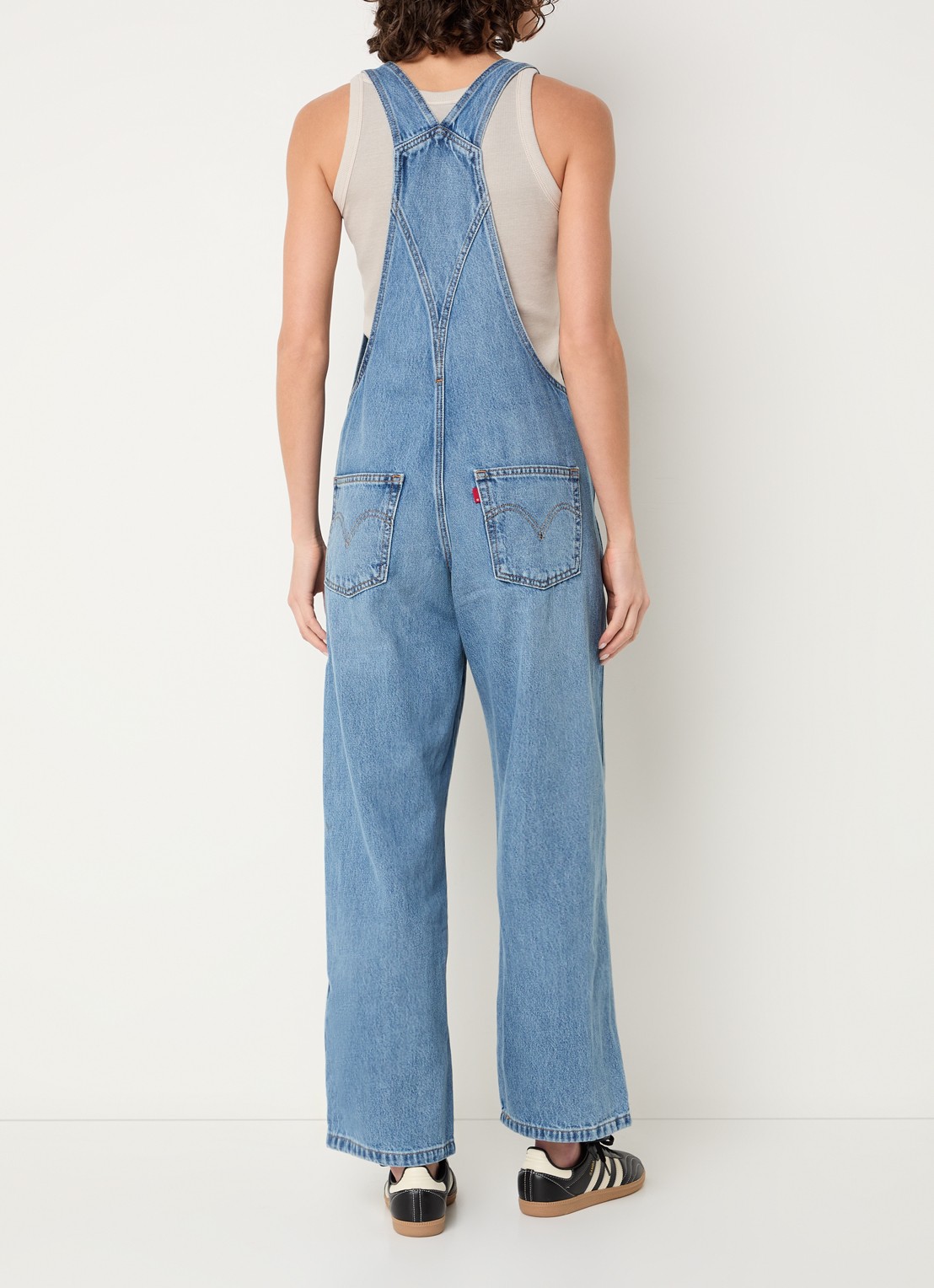 Levi's Loose fit tuinbroek van denim - achterkant 3 indigo
