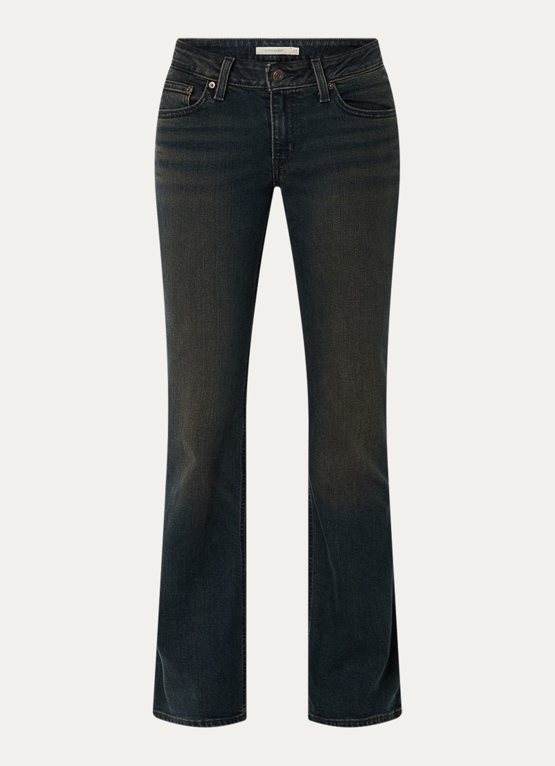 Levi's Low waist bootcut jeans met gekleurde wassing - voorkant 3 zwart