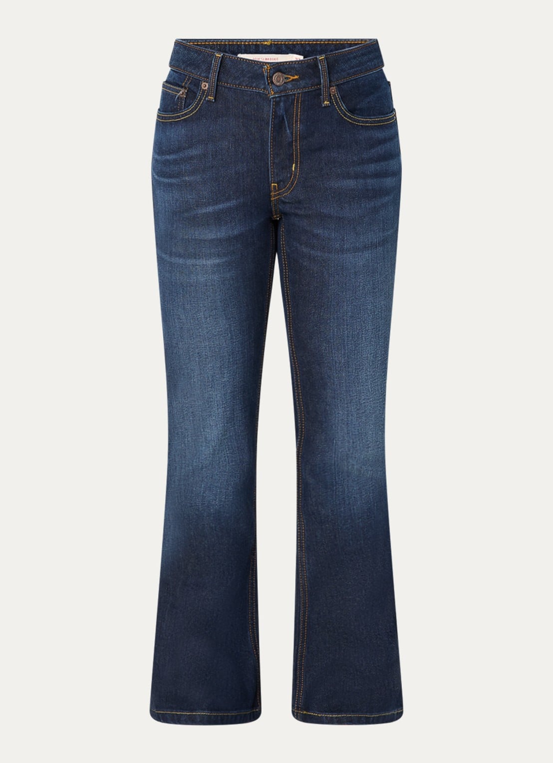 Levi's Low waist flared jeans met donkere wassing - voorkant indigo