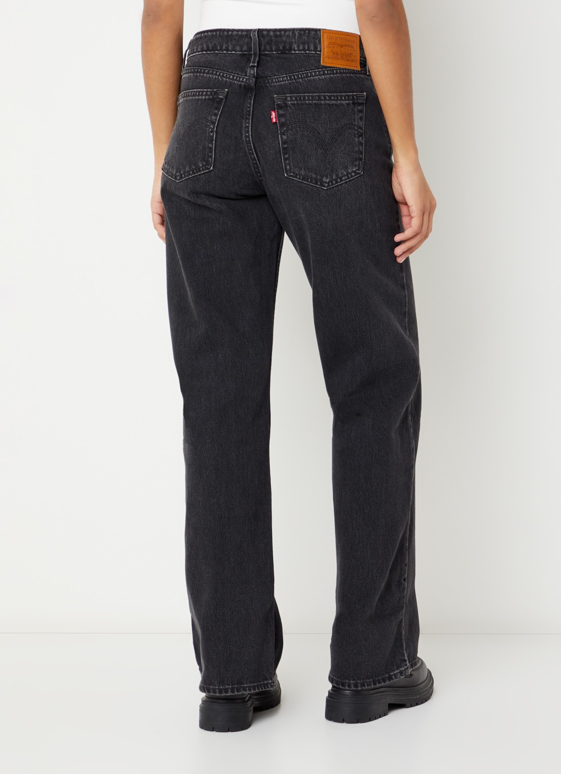 Levi's Low waist loose fit jeans met gekleurde wassing - achterkant 5 zwart