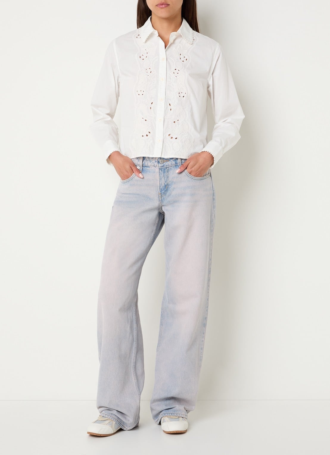 Levi's Low waist loose fit jeans met gekleurde wassing - voorkant 2 oudroze