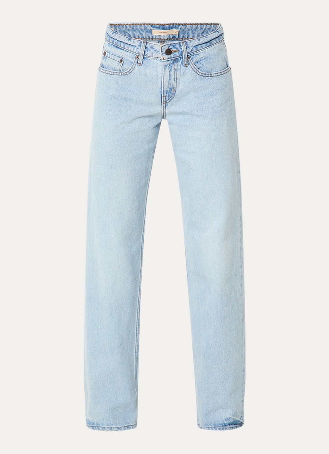 Levi's Low waist loose fit jeans met lichte wassing - voorkant indigo