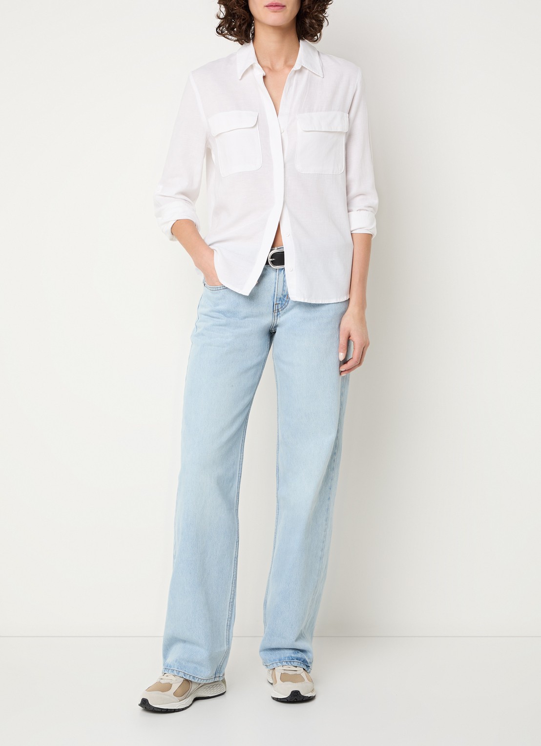 Levi's Low waist loose fit jeans met lichte wassing - voorkant 2 indigo