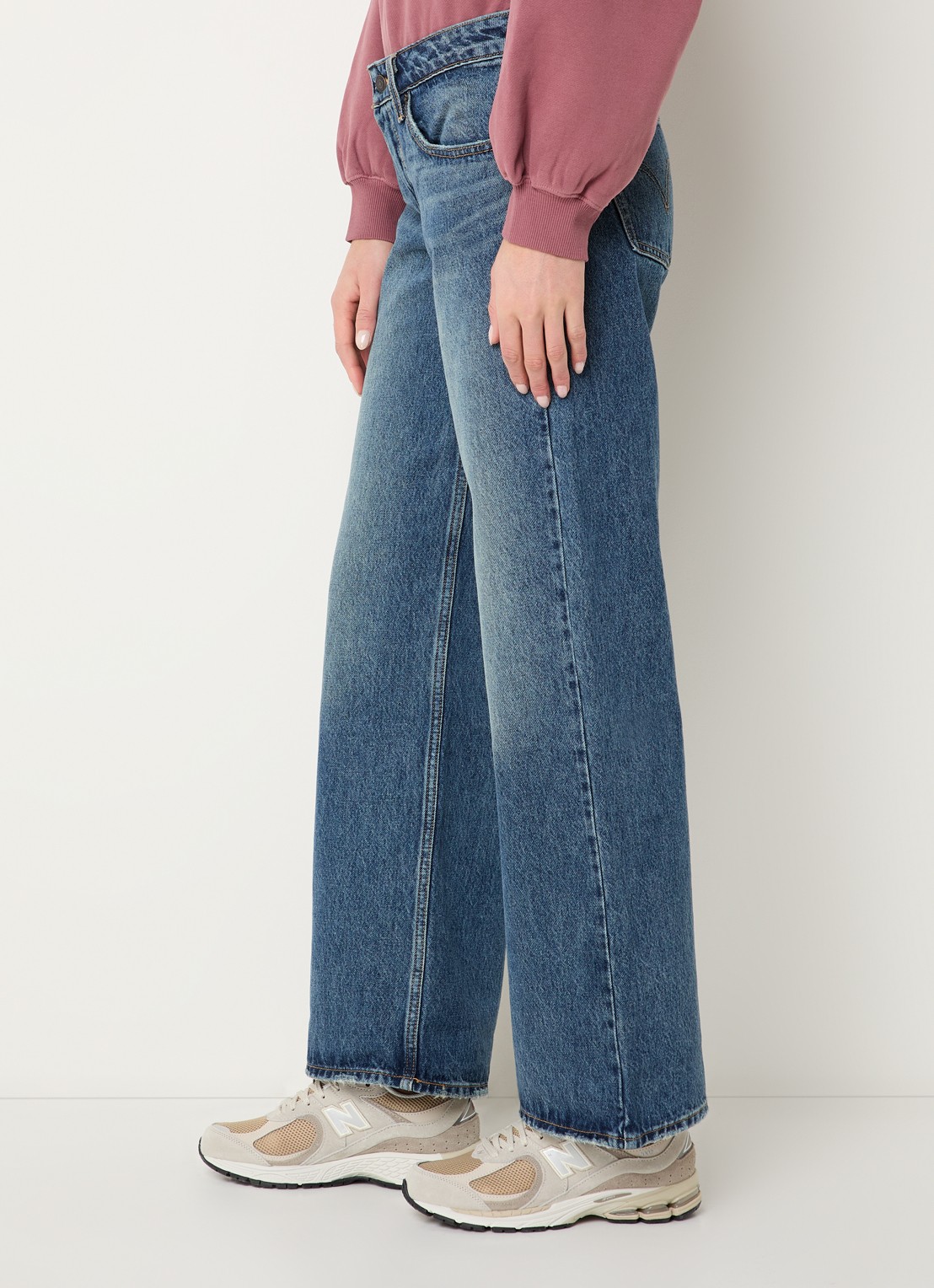 Levi's Low waist loose fit jeans met medium wassing - detail 5 indigo
