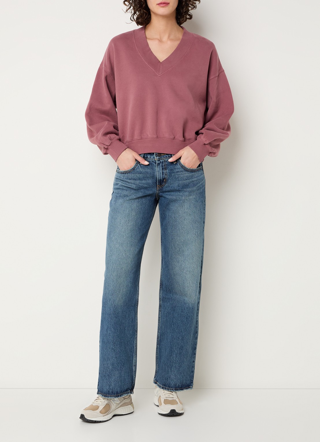Levi's Low waist loose fit jeans met medium wassing - voorkant 3 indigo