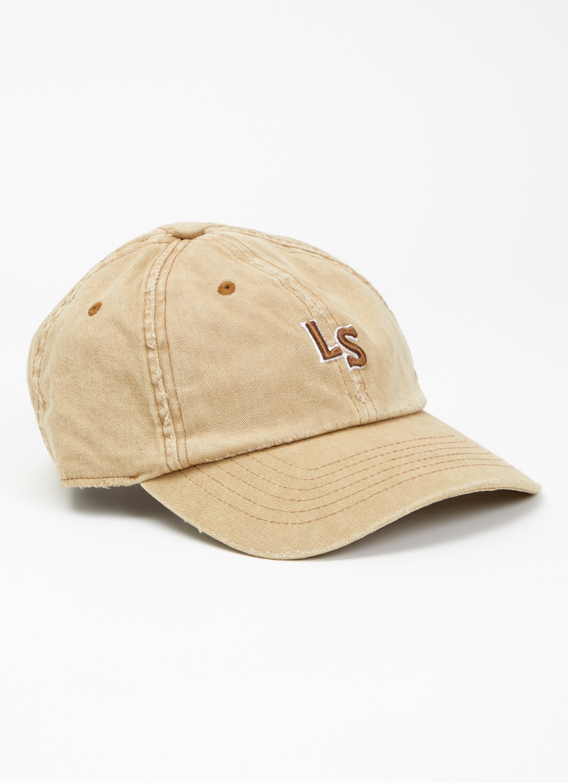 Levi's LS pet met logo borduring - voorkant 2 beige
