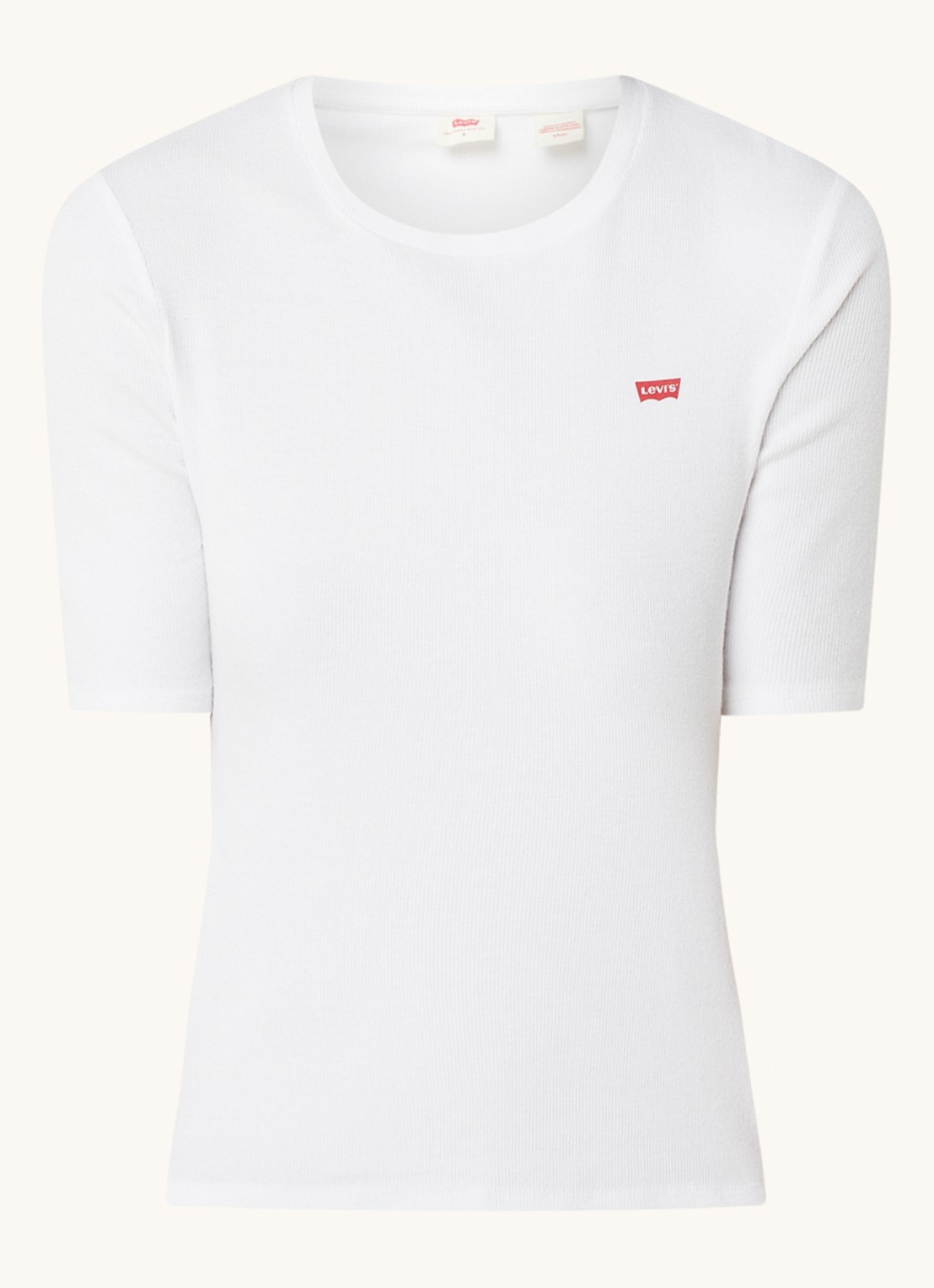 Levi's Luca T-shirt met logo - voorkant 2 wit
