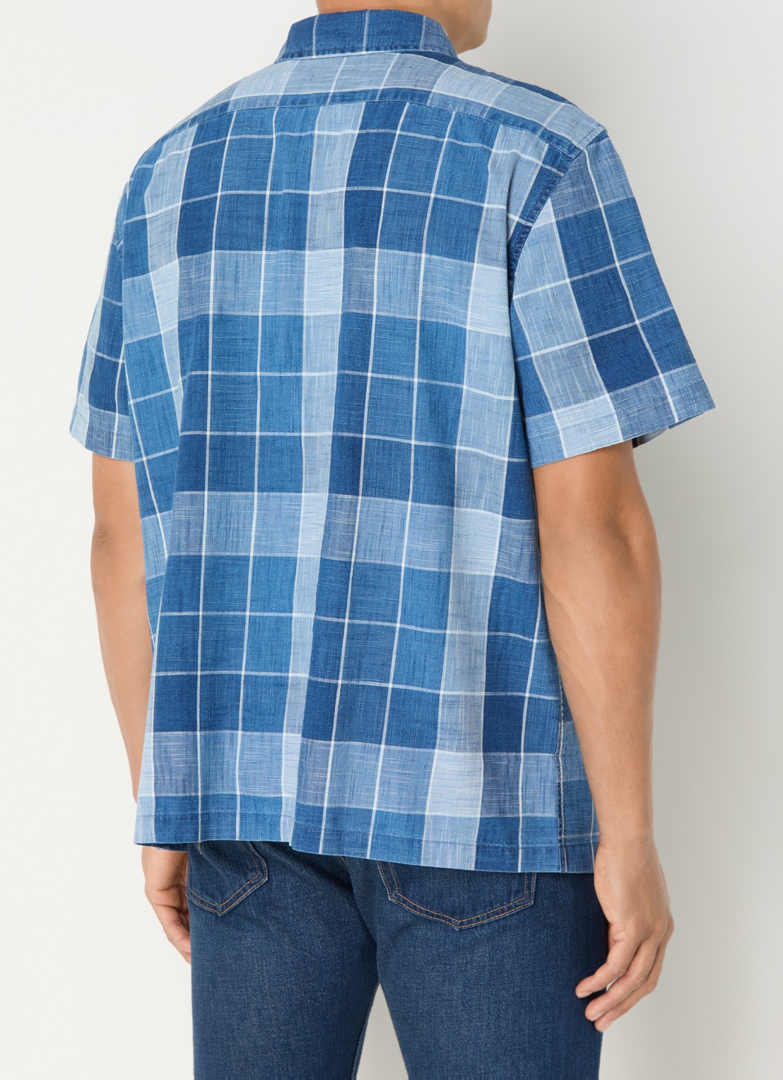 Levi's Luru regular fit overhemd met ruitdessin - achterkant blauw