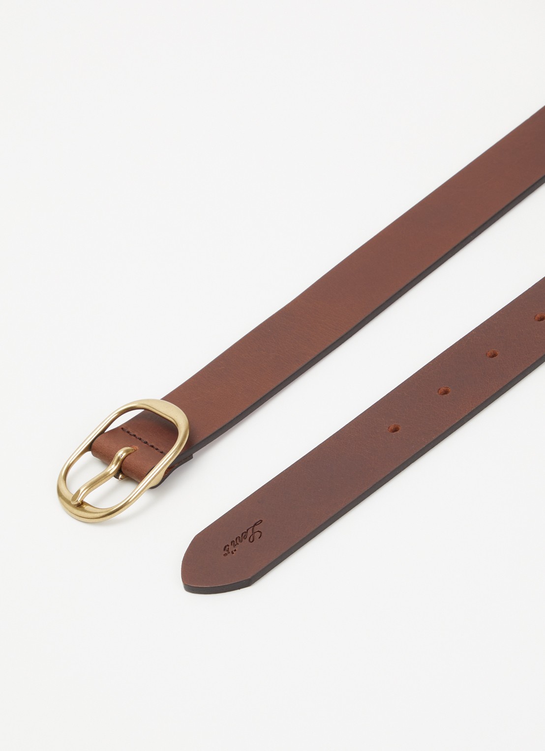 Levi's Madison riem van leer - detail bruin