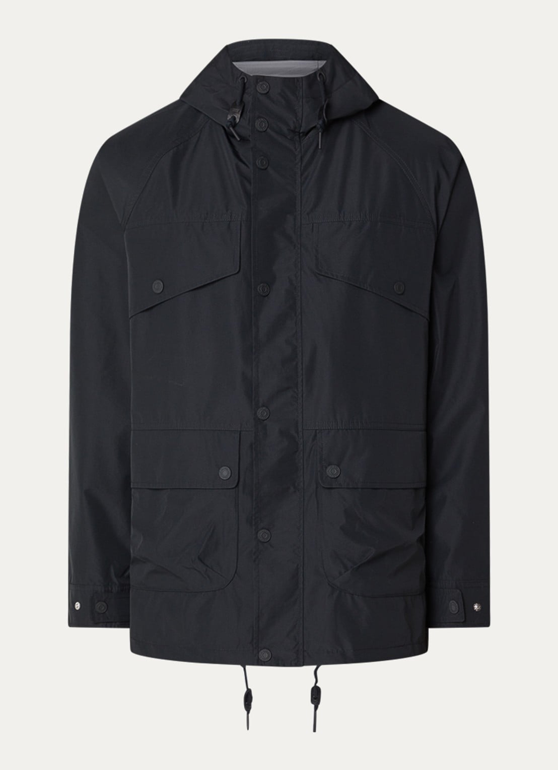 Levi's Marina parka met klepzakken en waterafstotende coating - voorkant 2 zwart