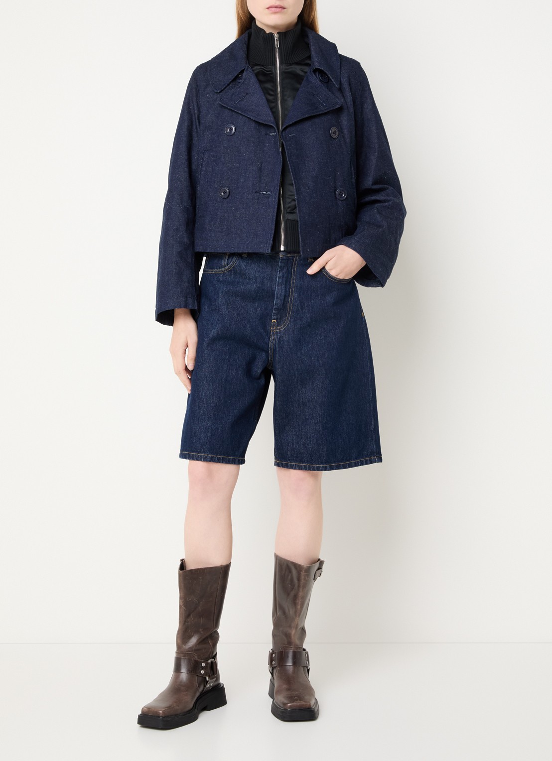 Levi's Mariner spijkerjas met uitneembare voering - voorkant 4 donkerblauw