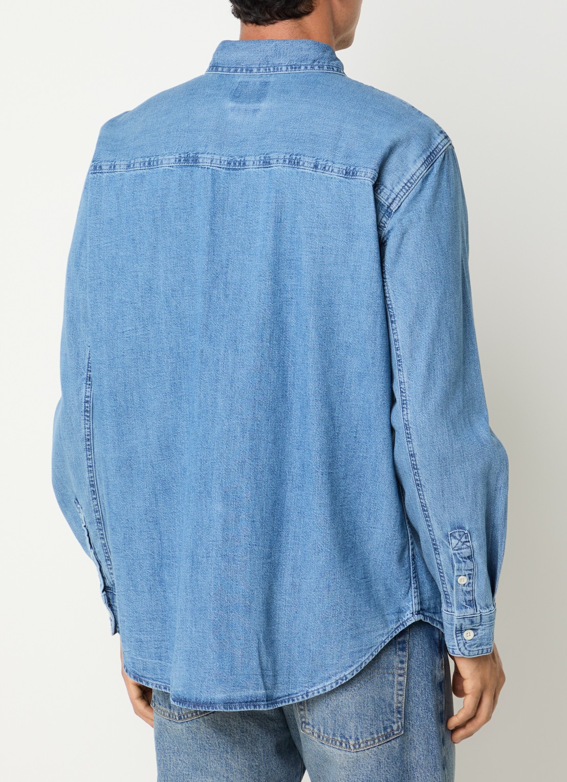 Levi's Mariposa overhemd van denim met borstzak - achterkant 4 indigo