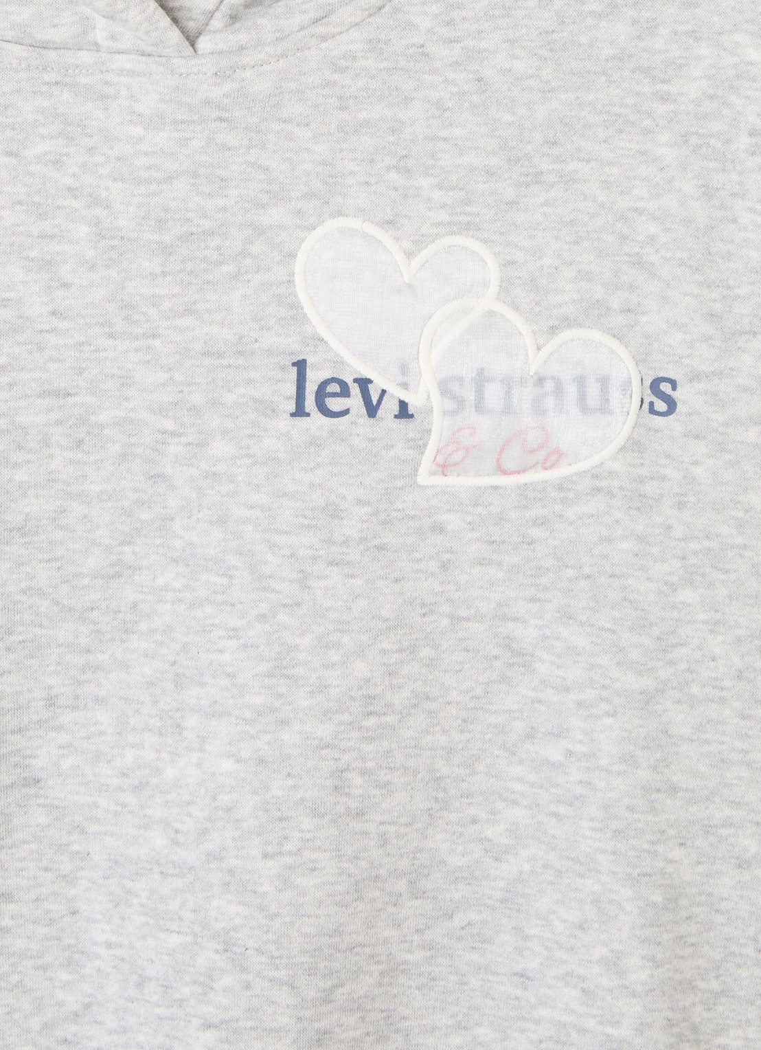 Levi's Meet and Greet sweater met logo - detail grijsmele