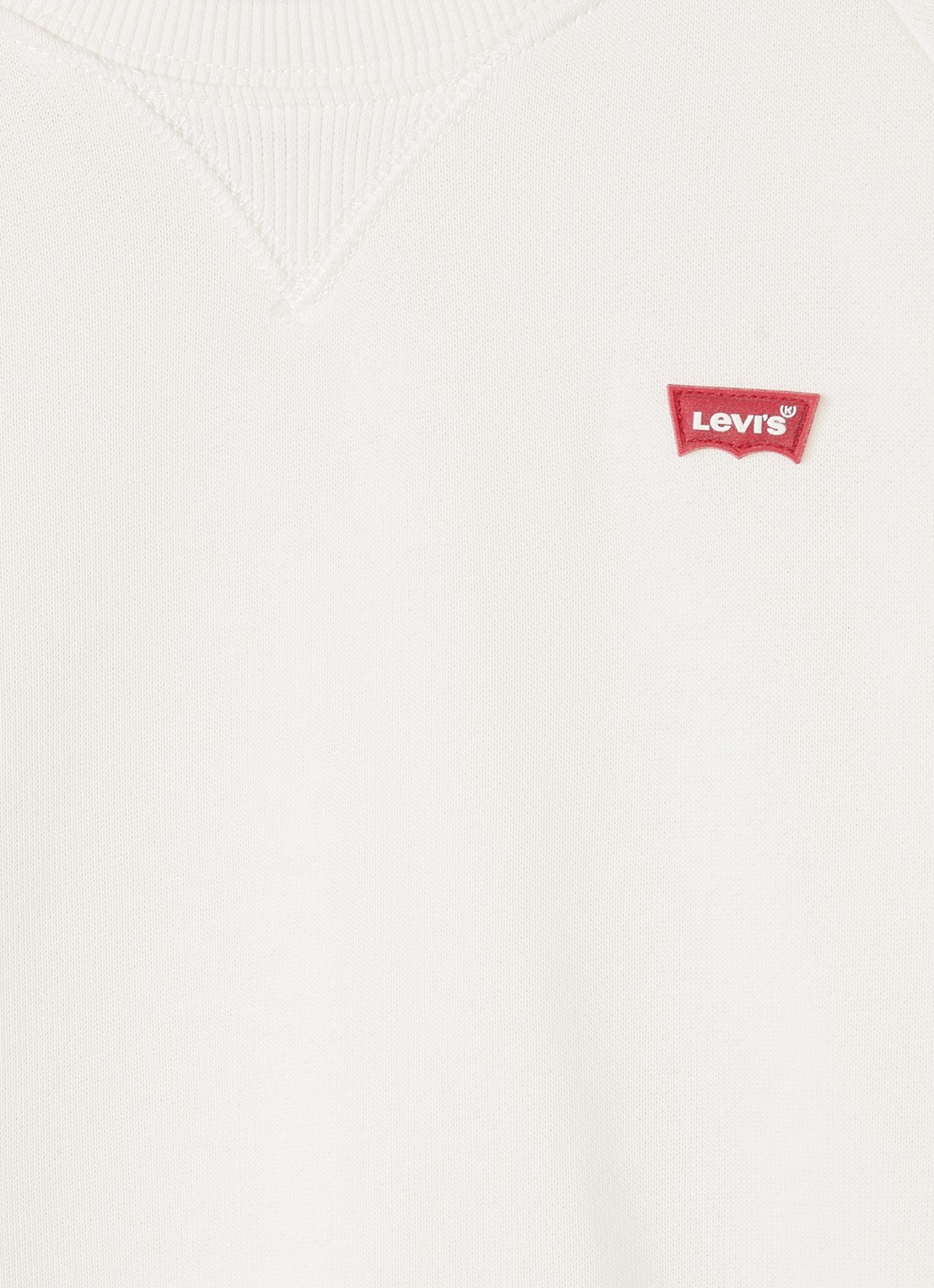 Levi's Meet and Greet sweater met logo - detail 3 gebroken wit