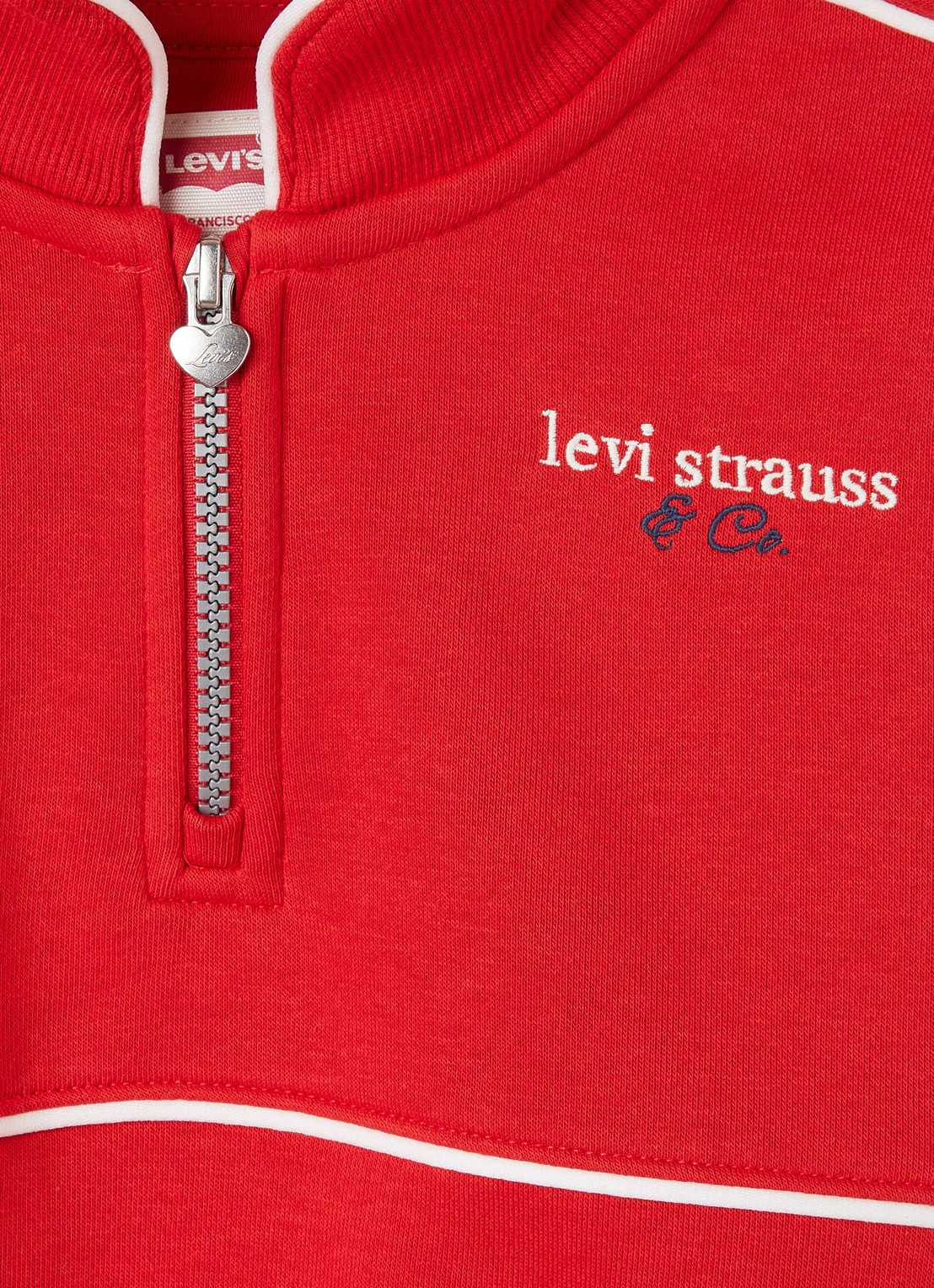 Levi's Meet and Greet sweater met logo - detail rood
