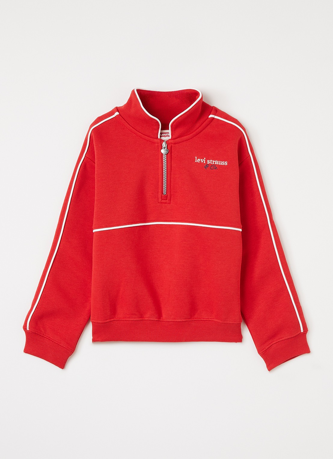 Levi's Meet and Greet sweater met logo - voorkant 2 rood