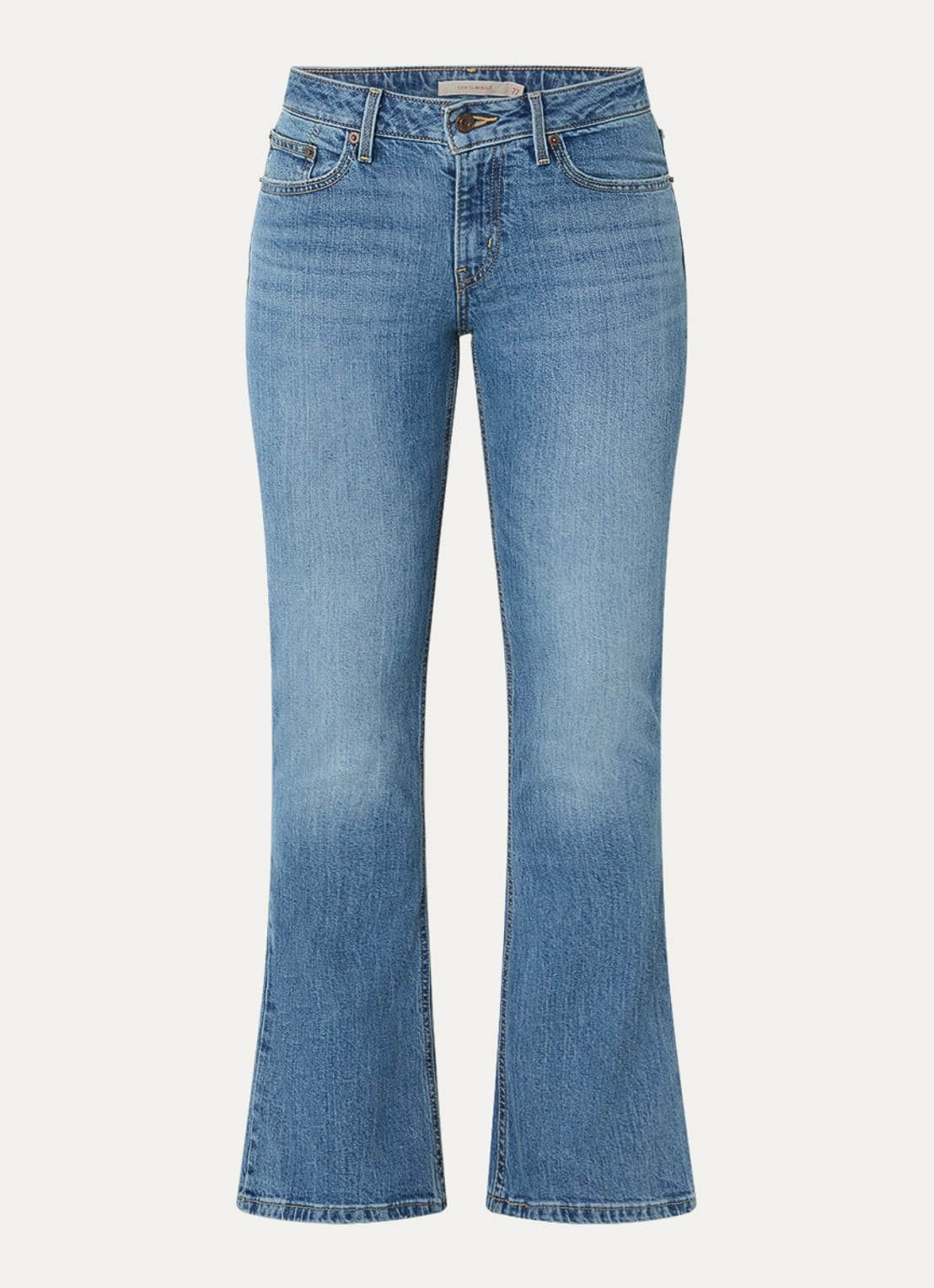 Levi's Mid waist bootcut jeans met medium wassing - voorkant indigo