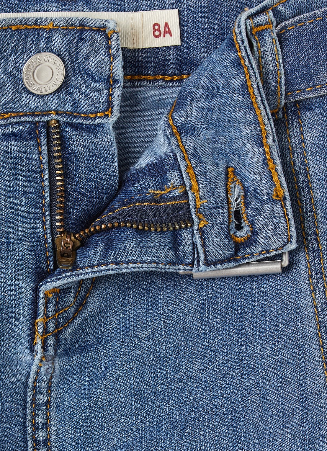 Levi's Mini broekrok van denim - detail 3 indigo