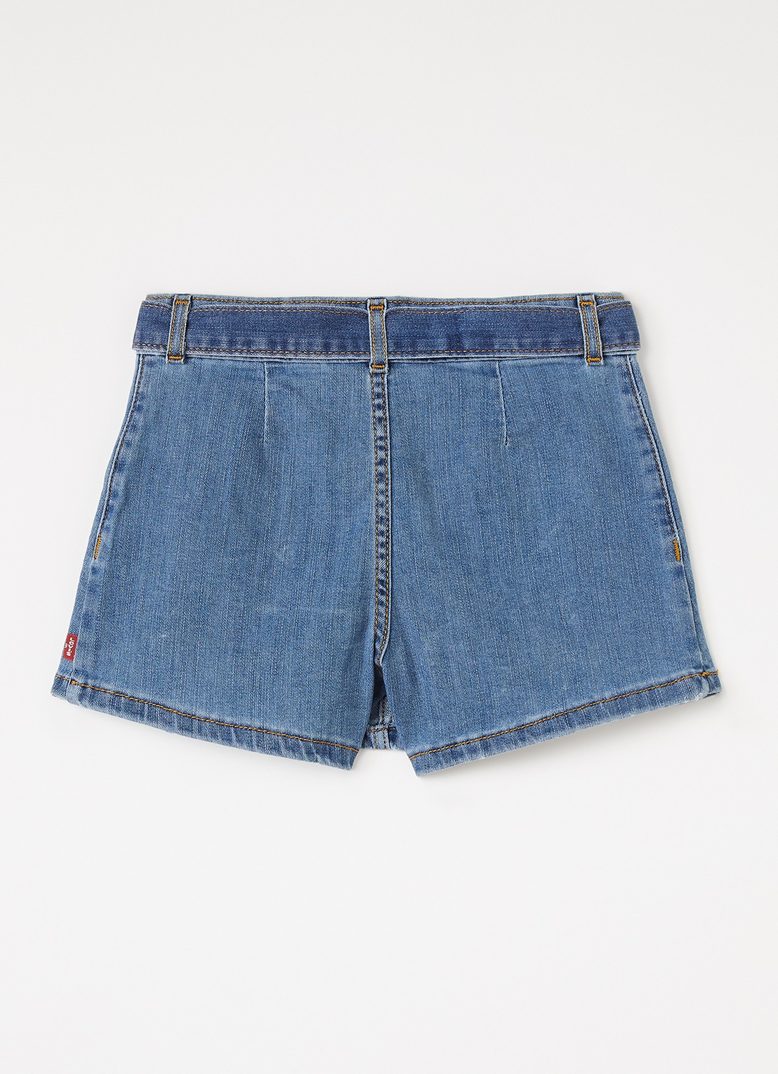 Levi's Mini broekrok van denim - voorkant 2 indigo
