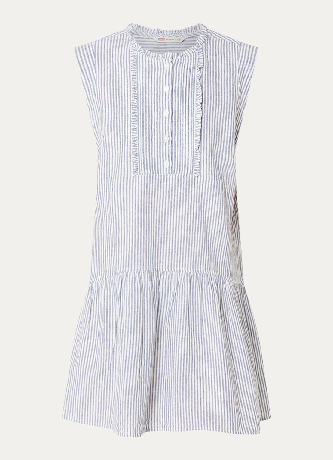 Levi's Mini tuniekjurk met streepprint  - voorkant 3 donkerblauw