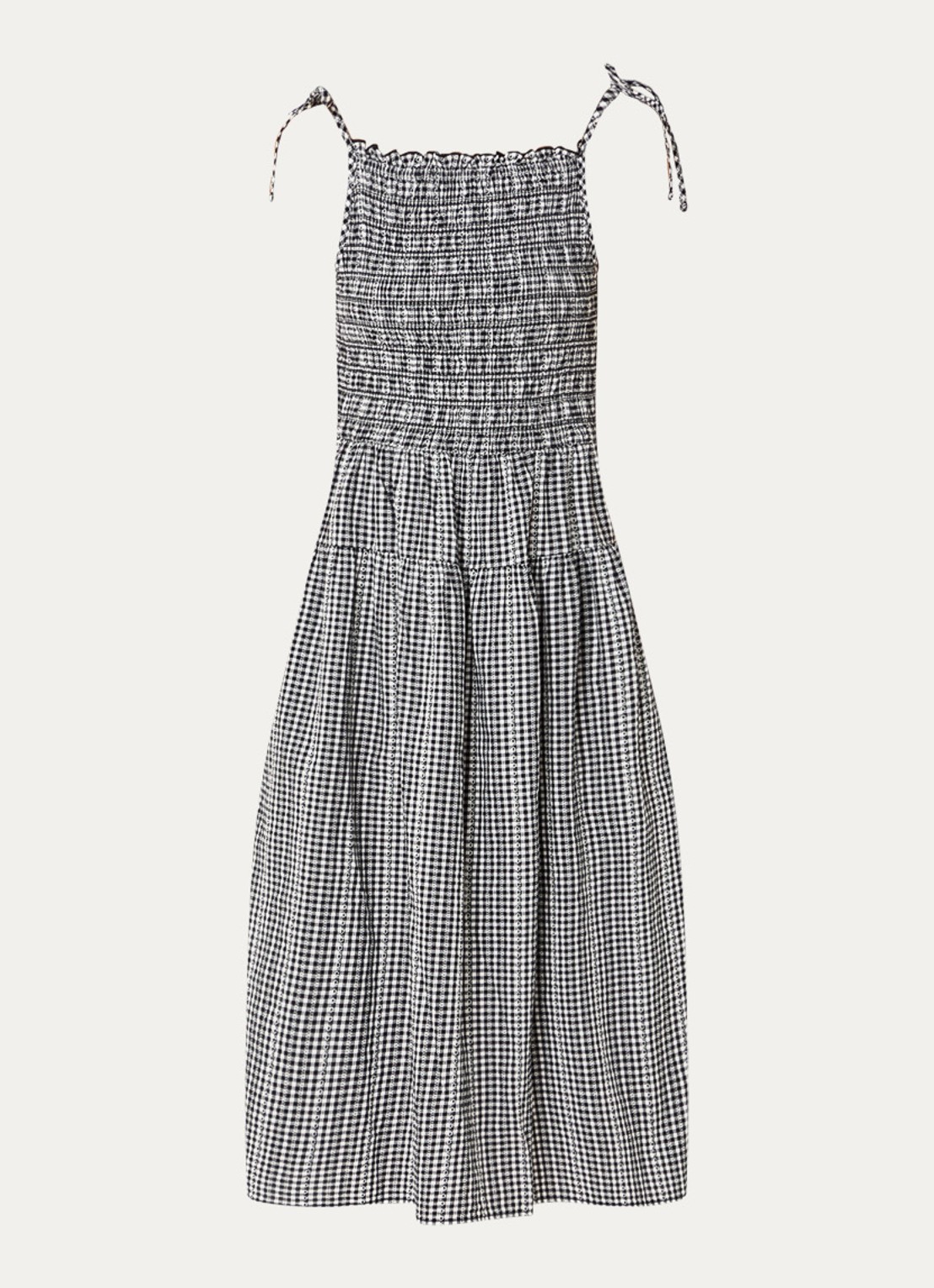 Levi's Monaco midi jurk met stippenprint - voorkant 3 zwart