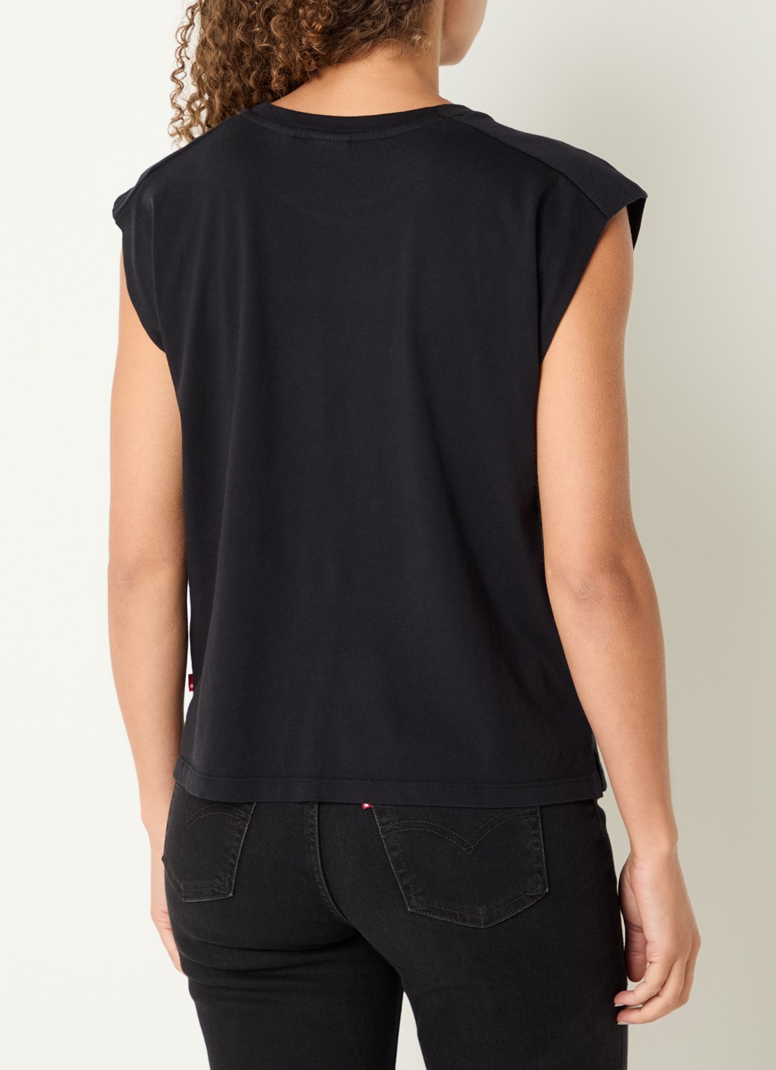 Levi's Mouwloos T-shirt met plooidetail - achterkant 4 zwart