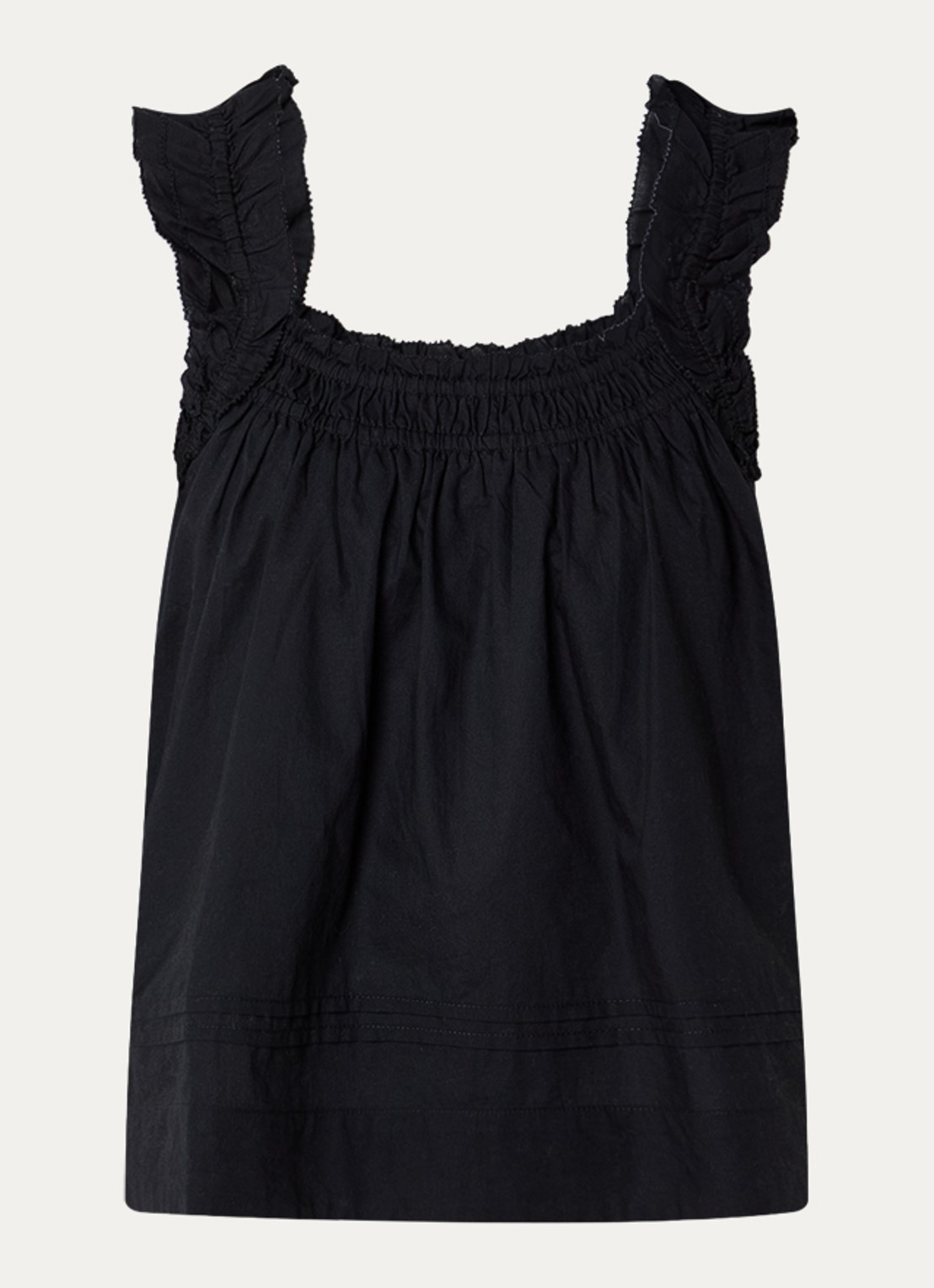 Levi's Mouwloze top met rechthoekige hals - voorkant 2 zwart