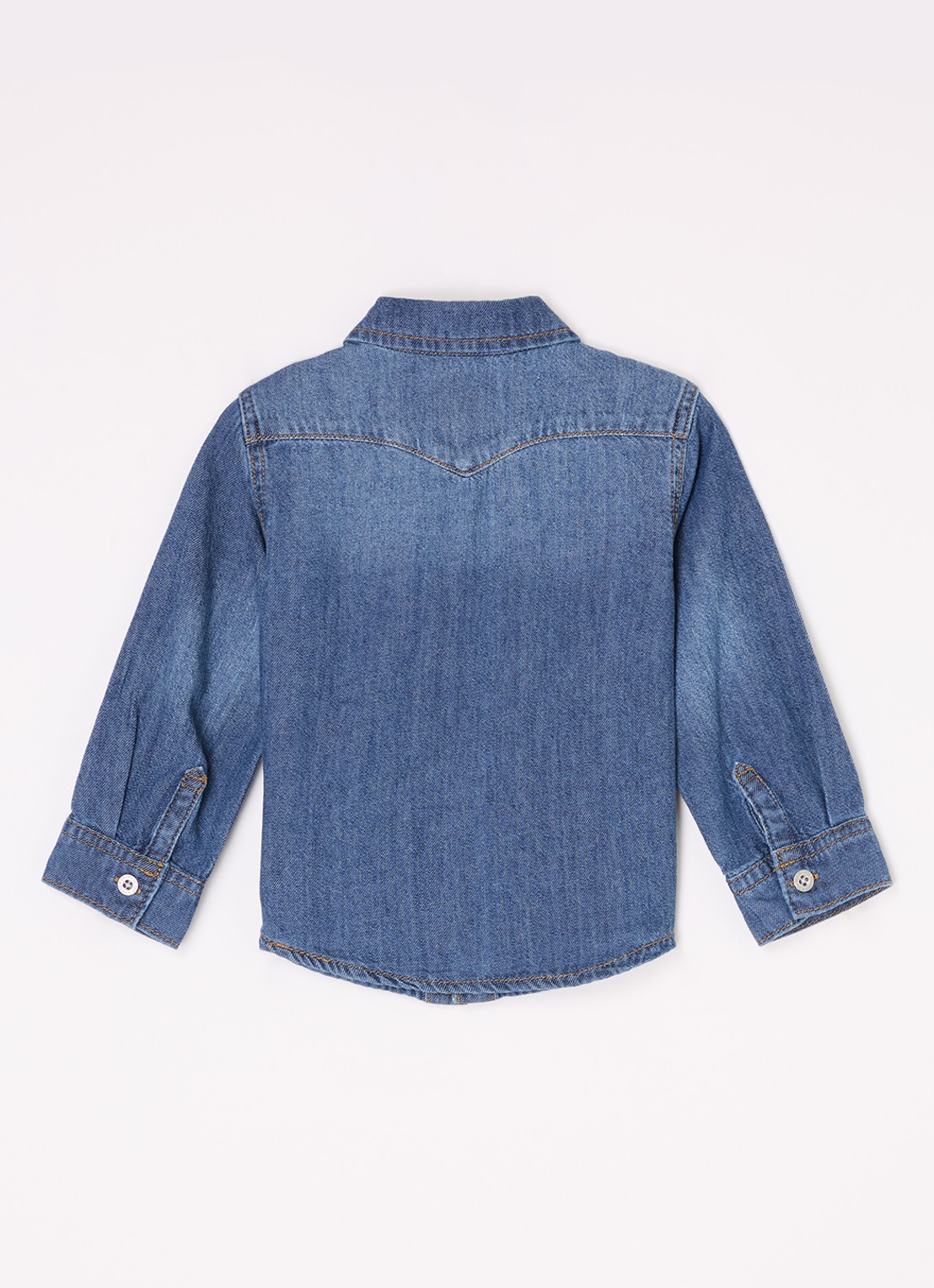 Levi's My First Barstow overhemd van denim - achterkant donkerblauw