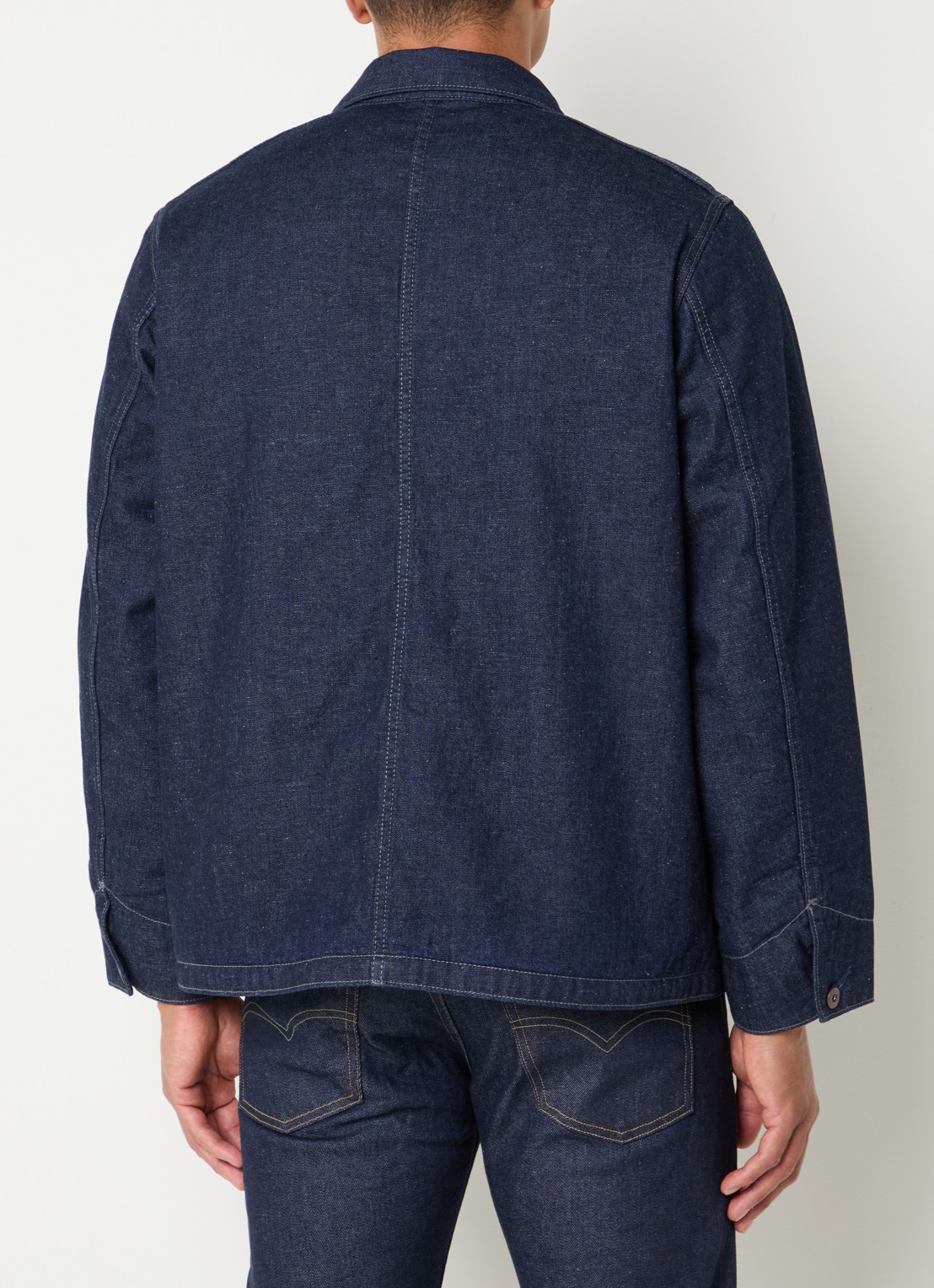 Levi's Naval Sack gewatteerde spijkerjas met opgestikte zakken - achterkant 2 indigo