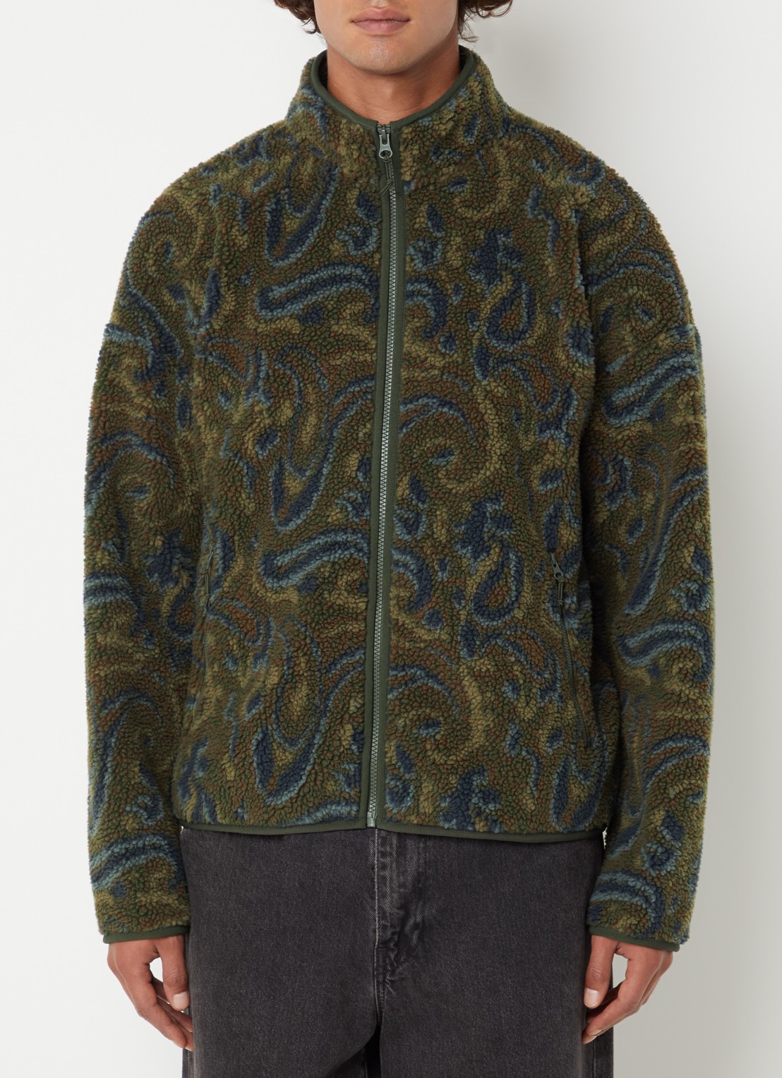 Levi's Nolan jack van teddy met print - detail bronsgroen