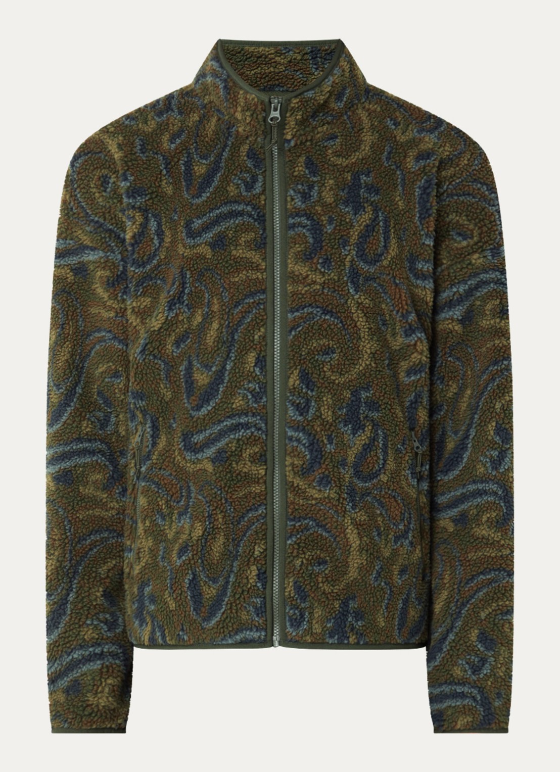 Levi's Nolan jack van teddy met print - voorkant 3 bronsgroen