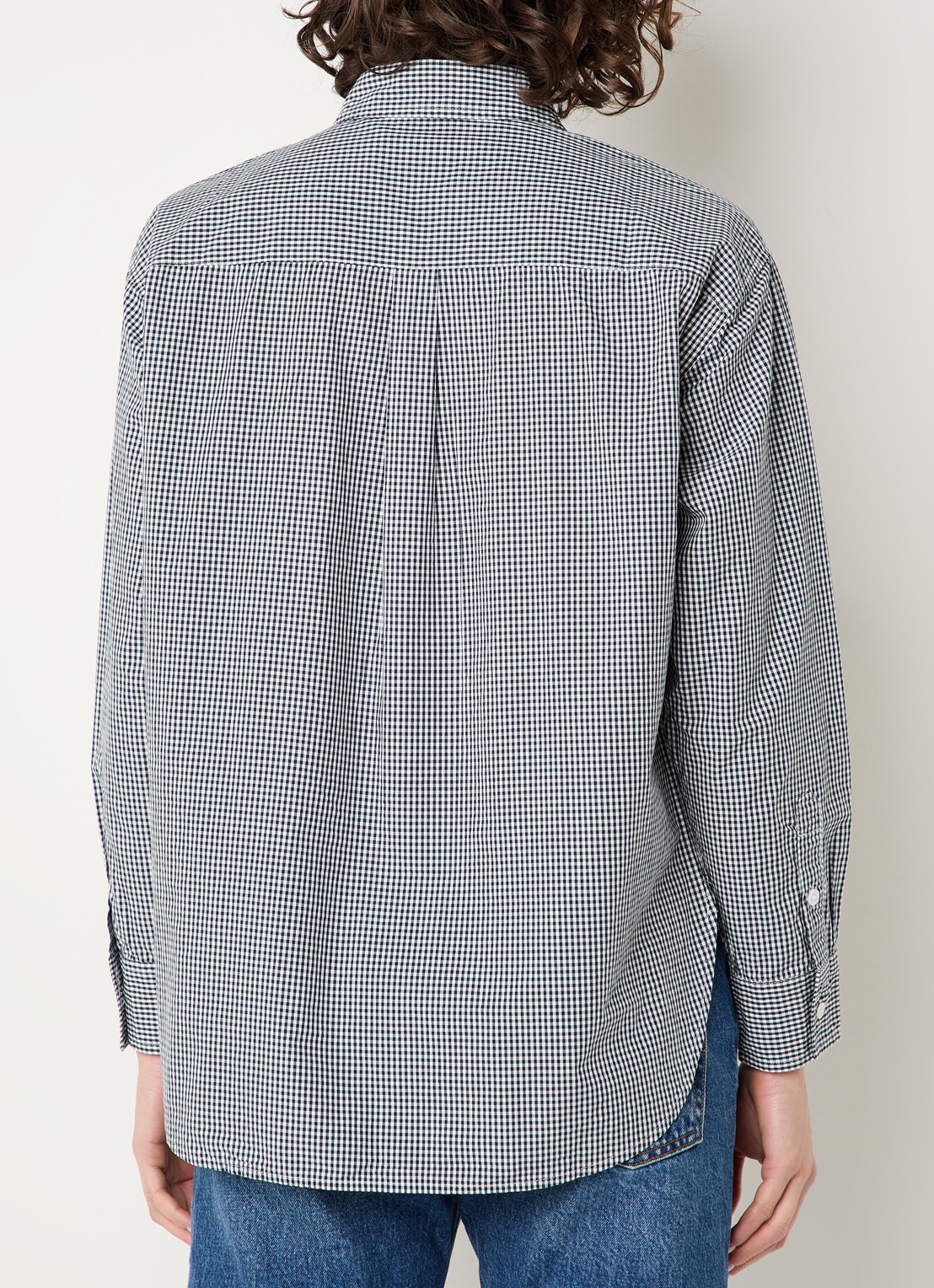 Levi's Novelty blouse met ruitdessin - achterkant 2 donkerblauw