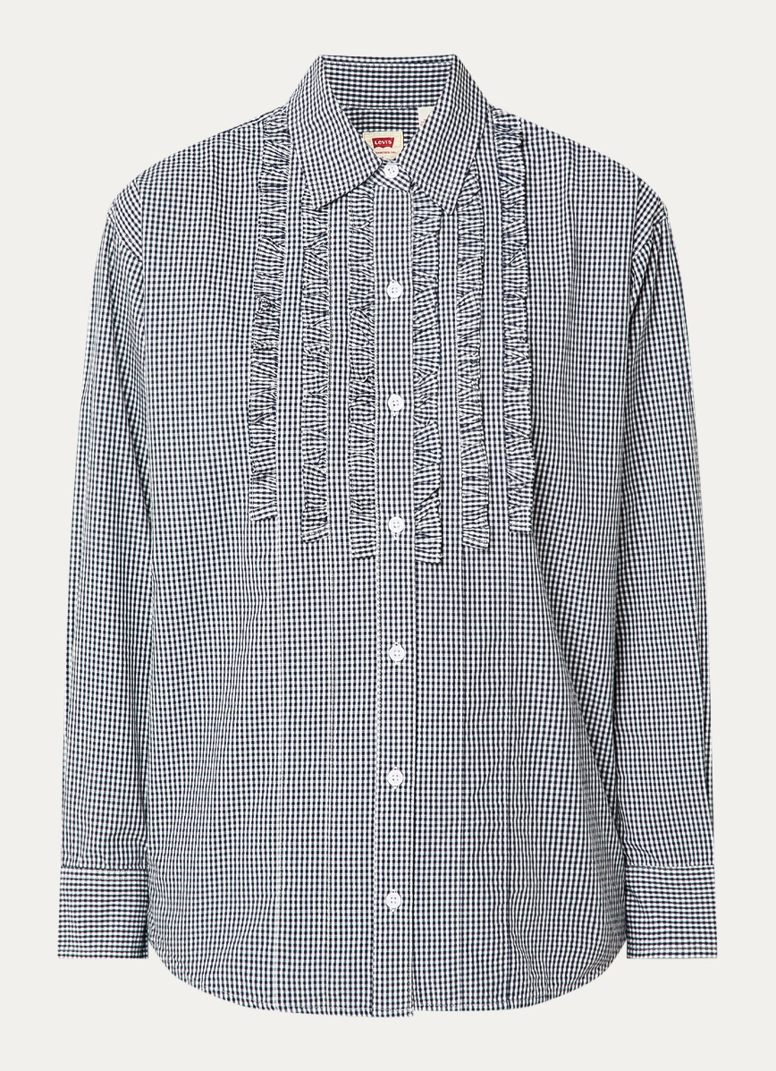 Levi's Novelty blouse met ruitdessin - voorkant 3 donkerblauw