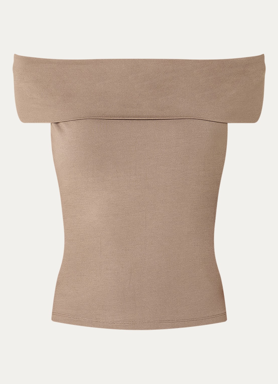 Levi's Off shoulder top - voorkant 3 donkerbeige