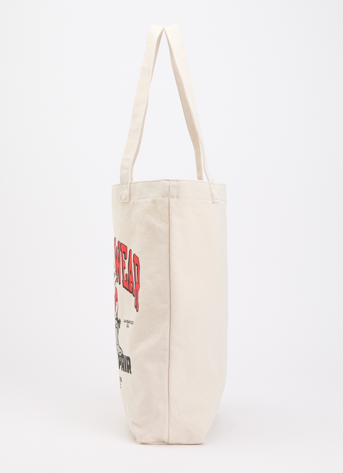 Levi's Oranges Workwear shopper van canvas met print - detail 4 creme