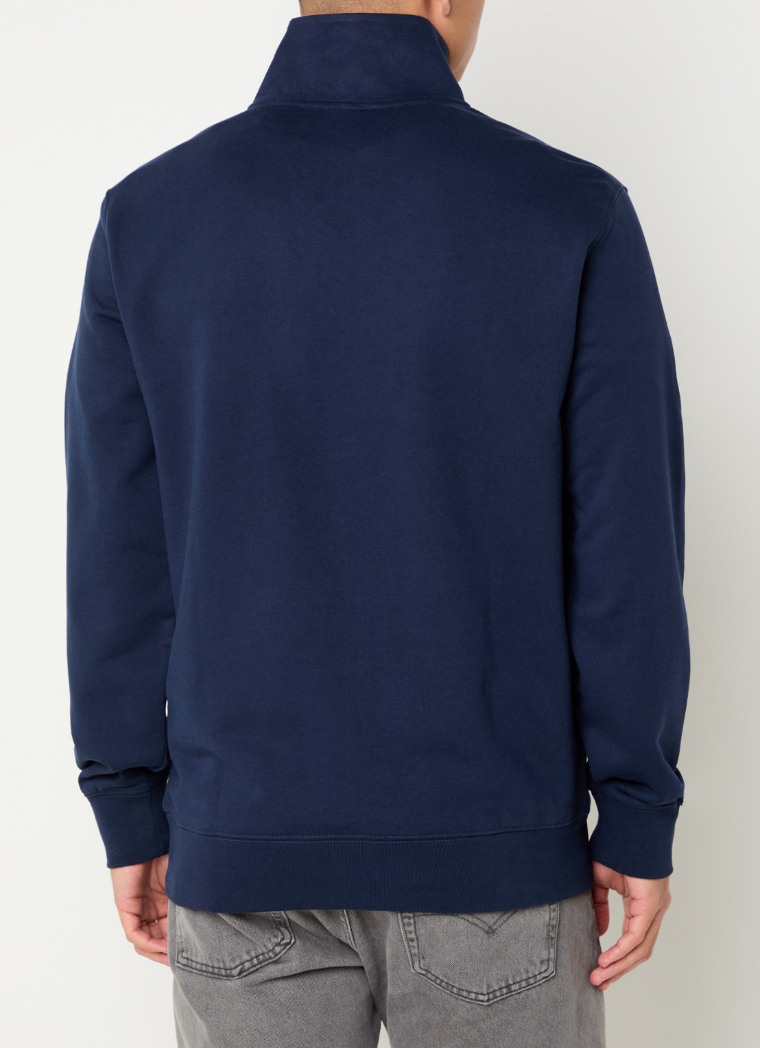 Levi's Original sweater met halve rits - achterkant 2 donkerblauw