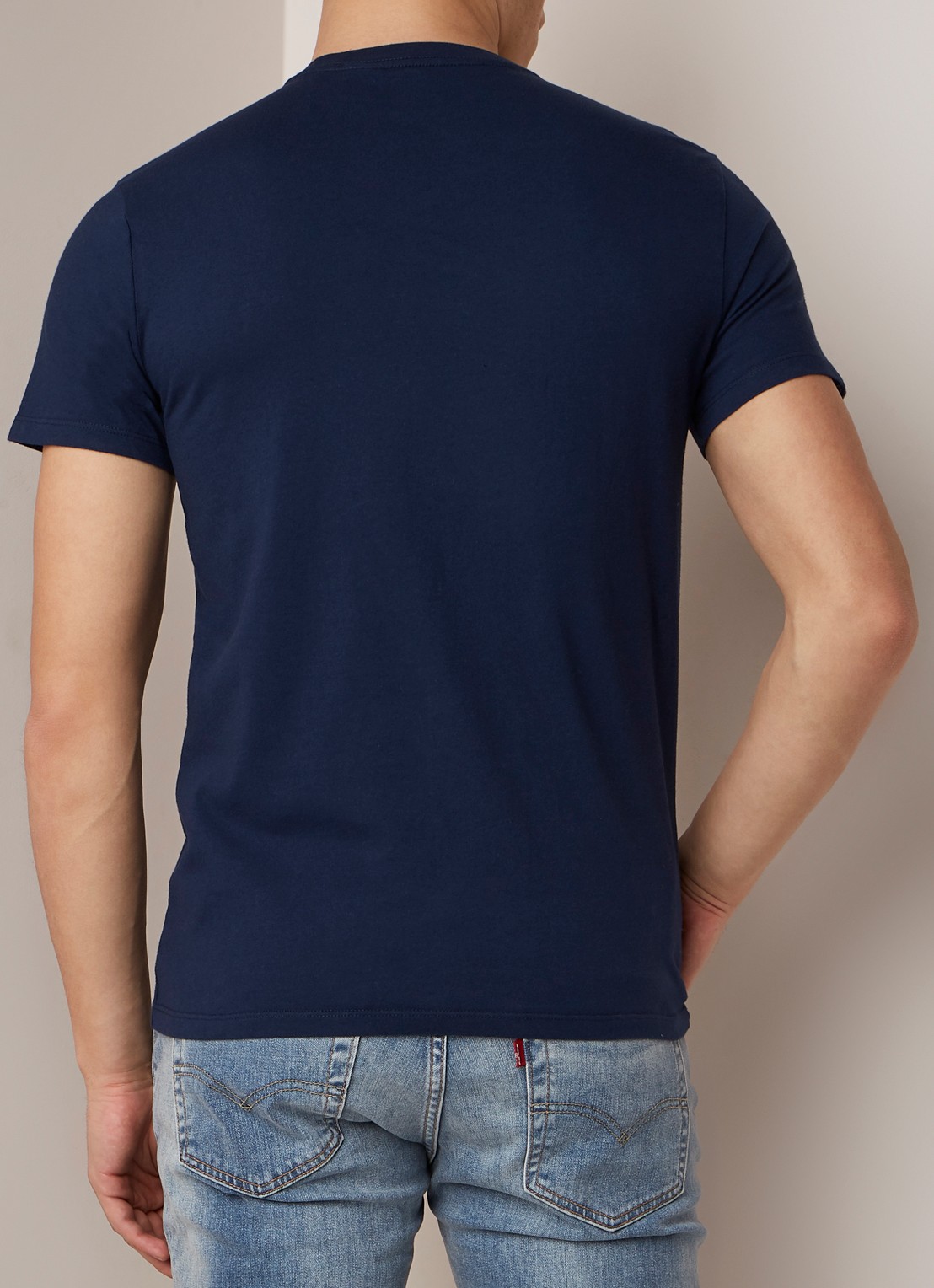 Levi's Original T-shirt van katoen met logo - achterkant 3 donkerblauw