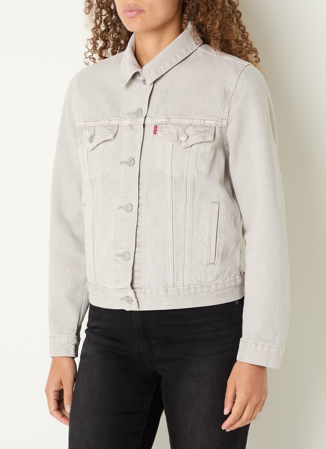 Levi's Original Trucker spijkerjas met steekzakken - detail 3 lichtgrijs