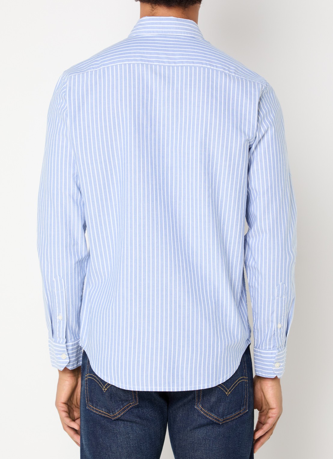 Levi's Overhemd met streepprint - achterkant 2 blauwgrijs