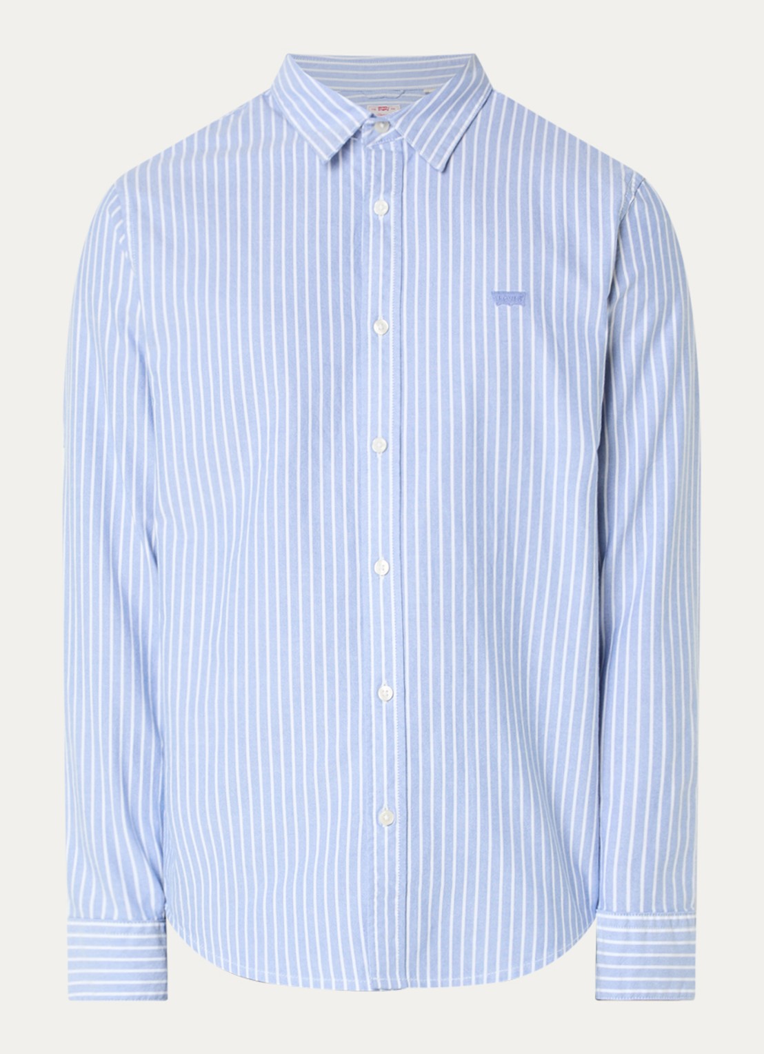 Levi's Overhemd met streepprint - voorkant 3 blauwgrijs