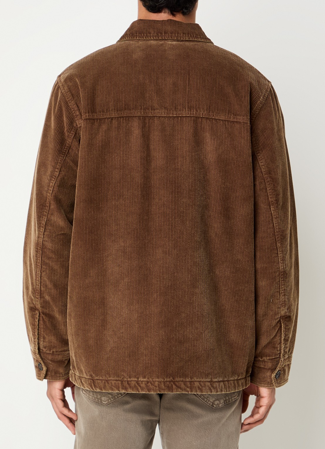 Levi's Overshirt van corduroy met borstzakken - achterkant 2 bruin