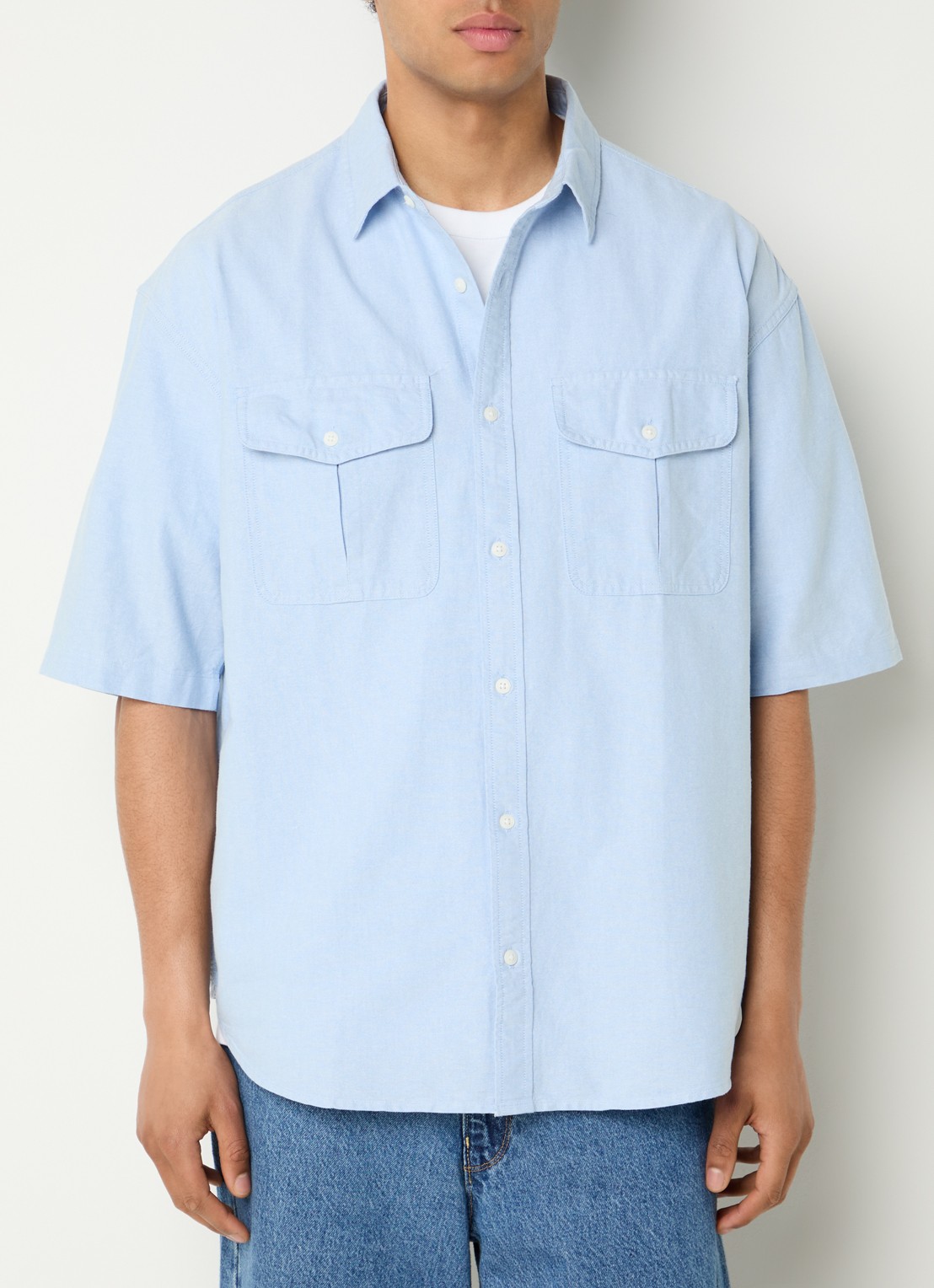 Levi's Pacifica comfort fit overhemd  - detail lichtblauw
