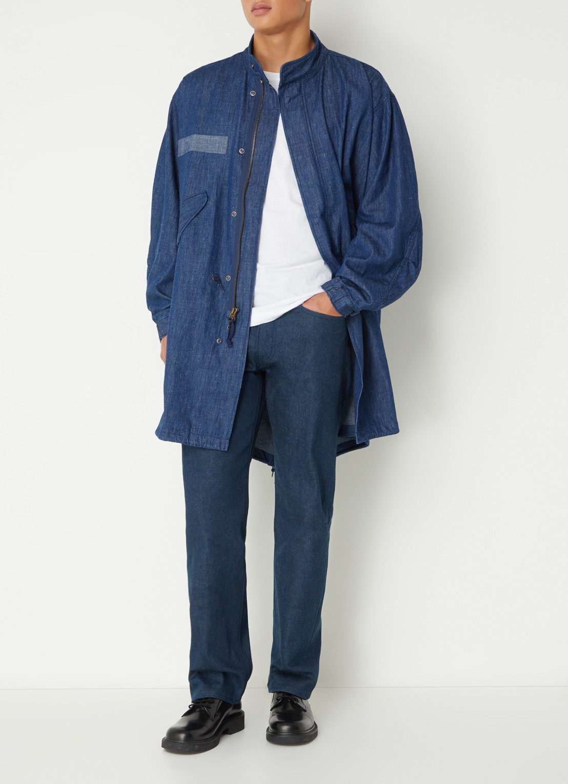 Levi's Parka van chambray - voorkant 3 indigo