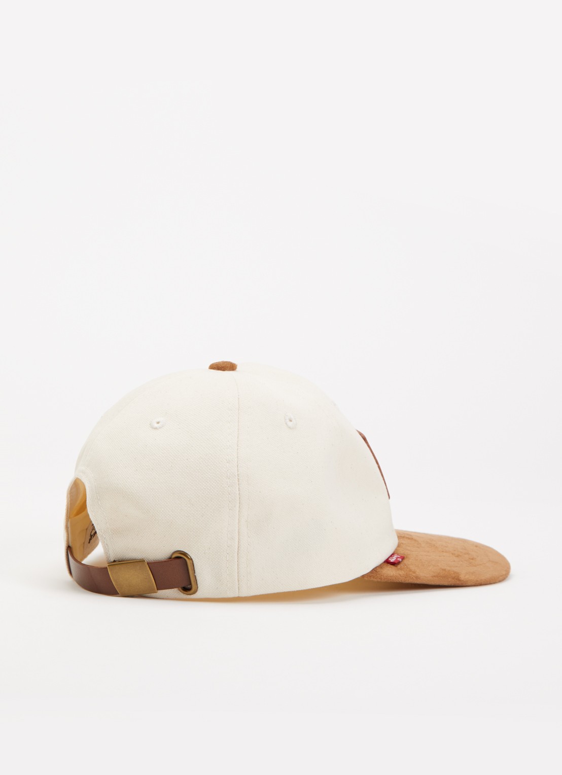 Levi's Pet van canvas met logo - detail creme
